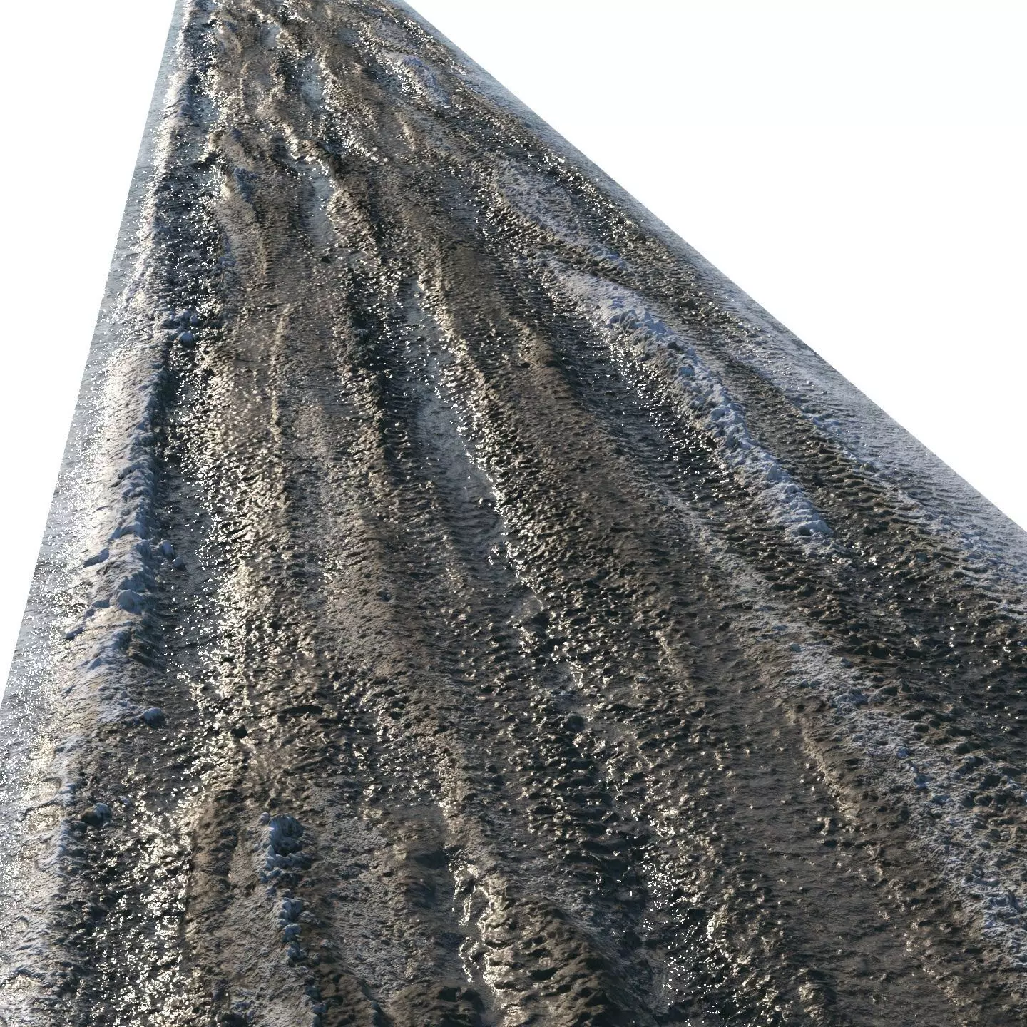 Spring muddy road 03 - 14 meters 3D model_0