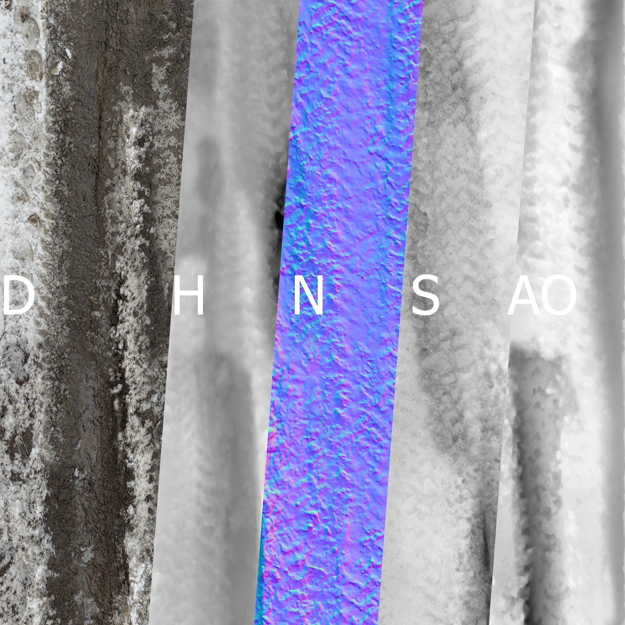 Spring muddy road 03 - 14 meters 3D model_16