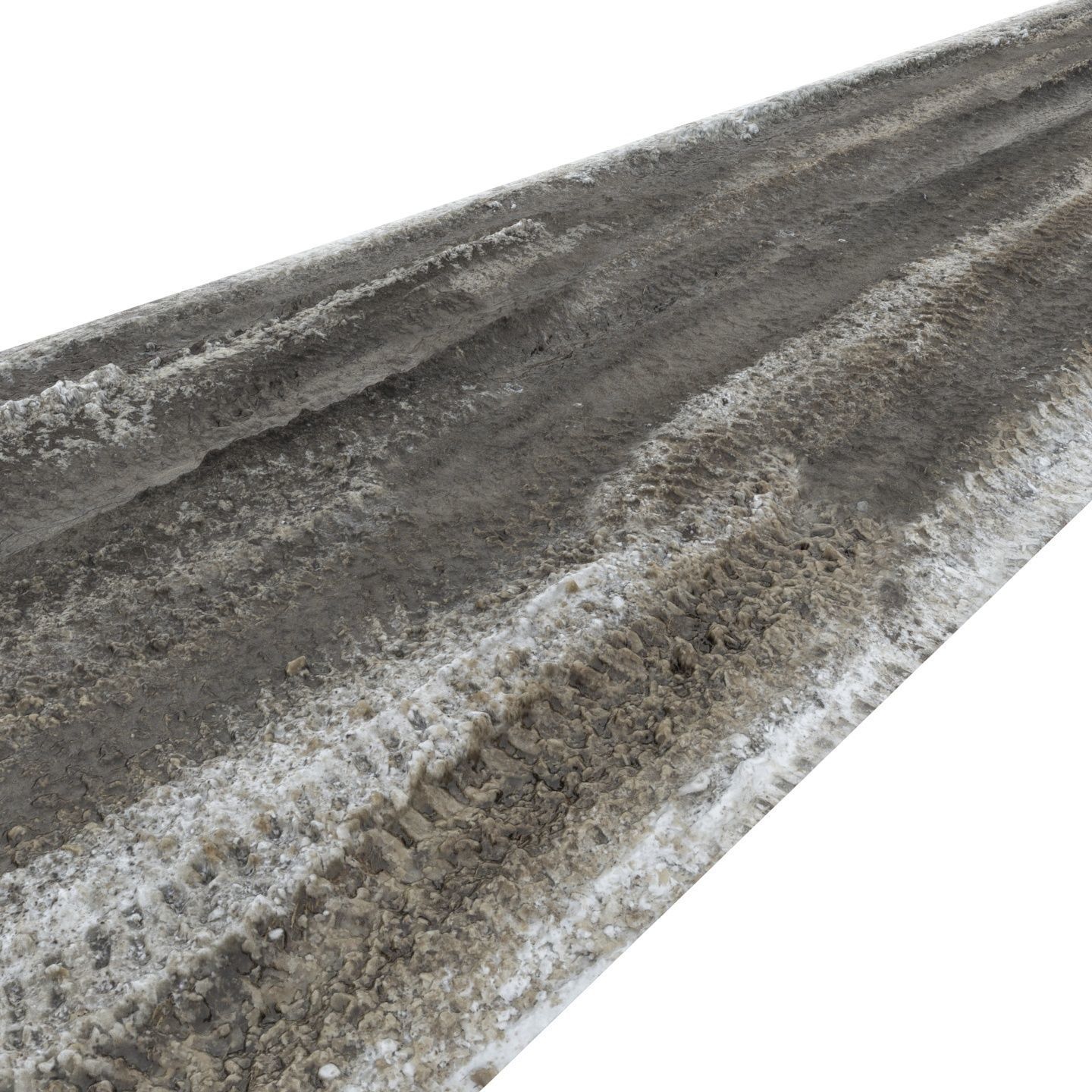 Spring muddy road 03 - 14 meters 3D model_12