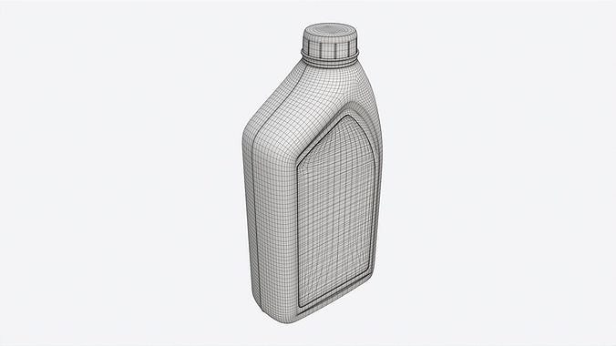 Engine Oil Bottle Mockup 3D model 7