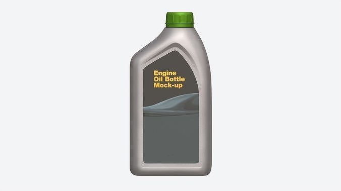 Engine Oil Bottle Mockup 3D model 5