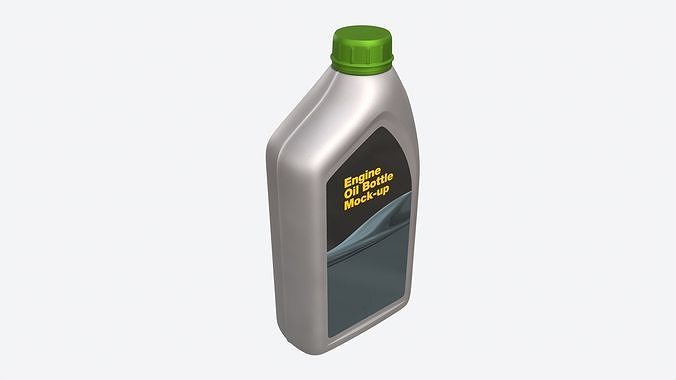 Engine Oil Bottle Mockup 3D model 3