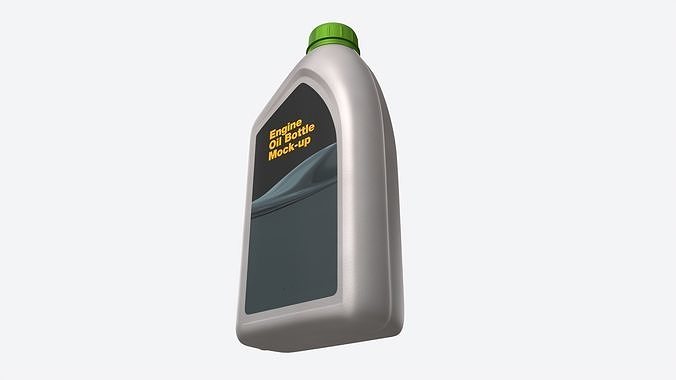 Engine Oil Bottle Mockup 3D model 4