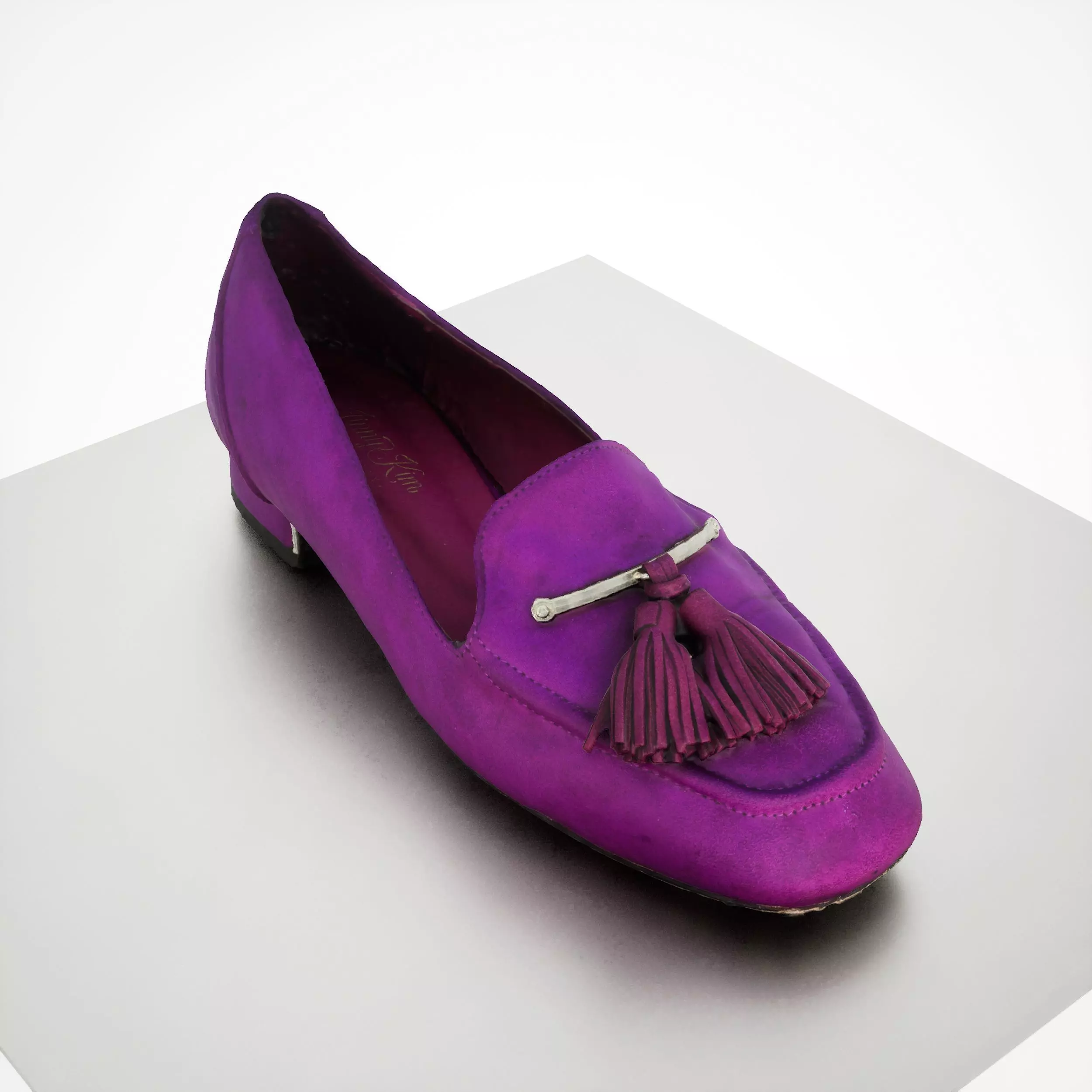 Purple Suede Loafer For Woman 3D model