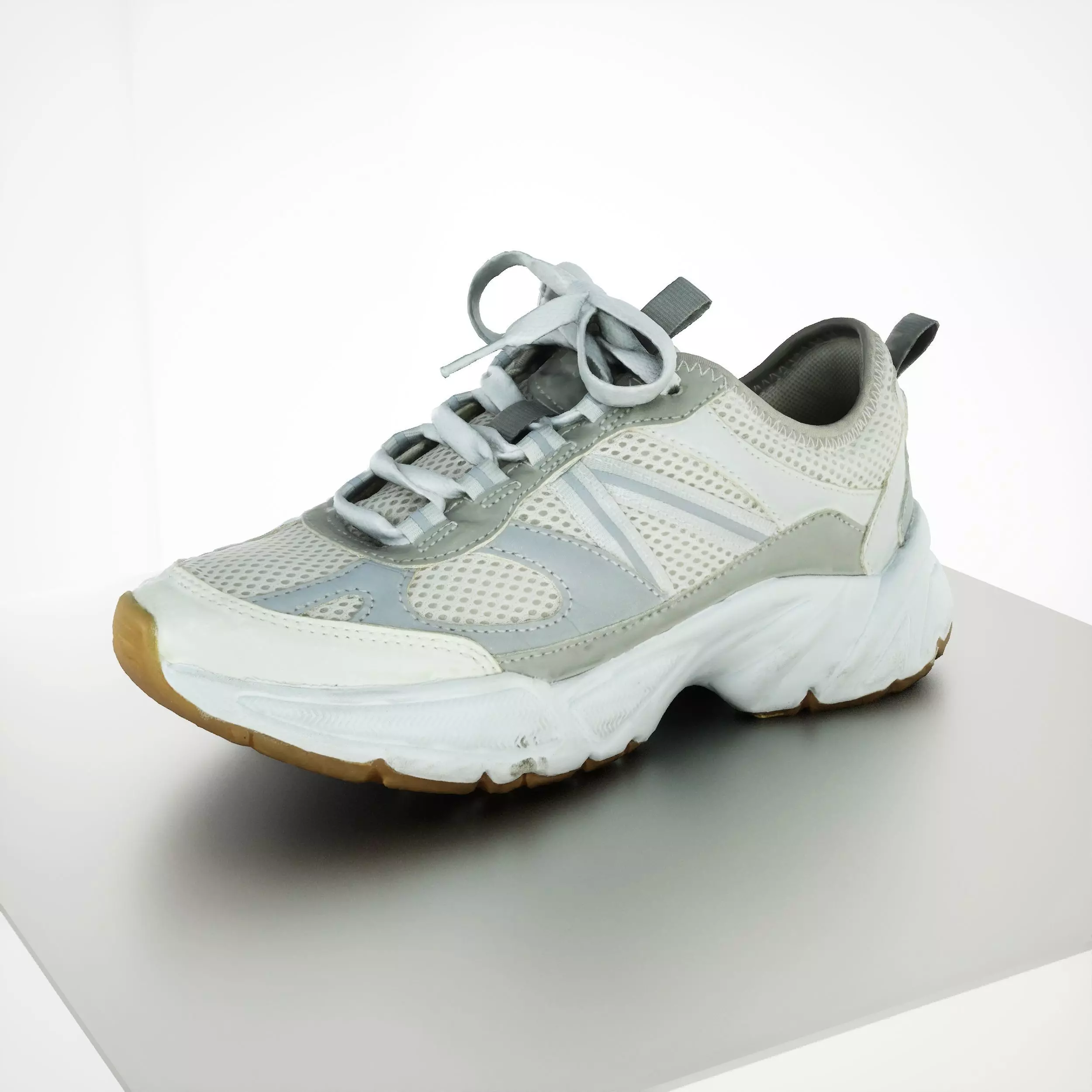 White Mesh Running Shoes Athletic Shoes 3D model