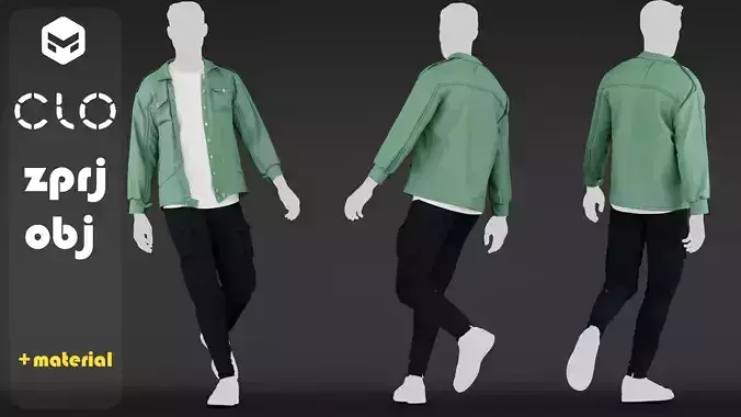Men s jacket for marvelous designer