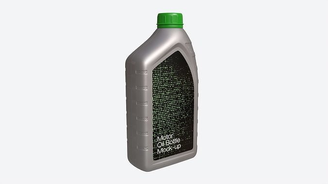 Engine Oil Bottle with Scale Mockup 3D model 3