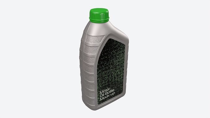 Engine Oil Bottle with Scale Mockup 3D model 2