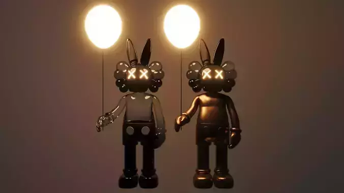 Kaws Standing Lamp 3D model