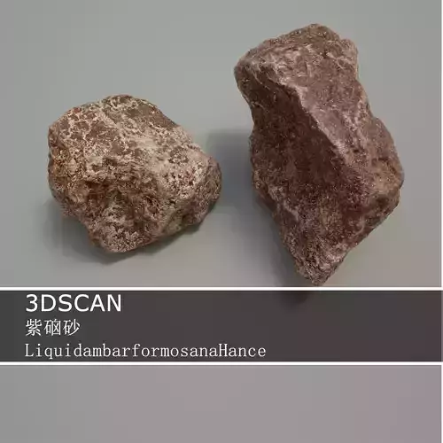 3DSCAN-Traditional Chinese Medicine-Halite Violaceous Low-poly 3D model