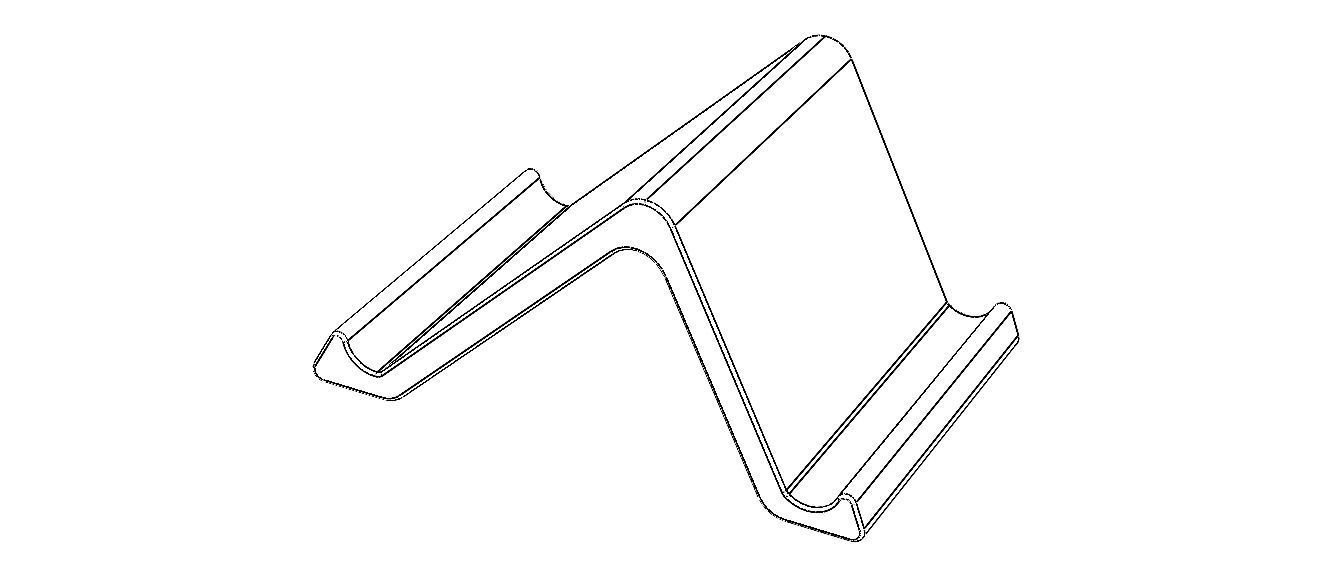 Plastic Stand Holder for Ipad 3D print model_10