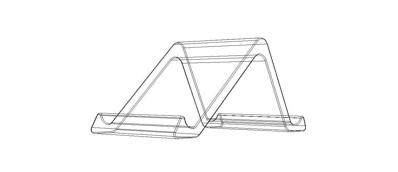 Plastic Stand Holder for Ipad 3D print model_36