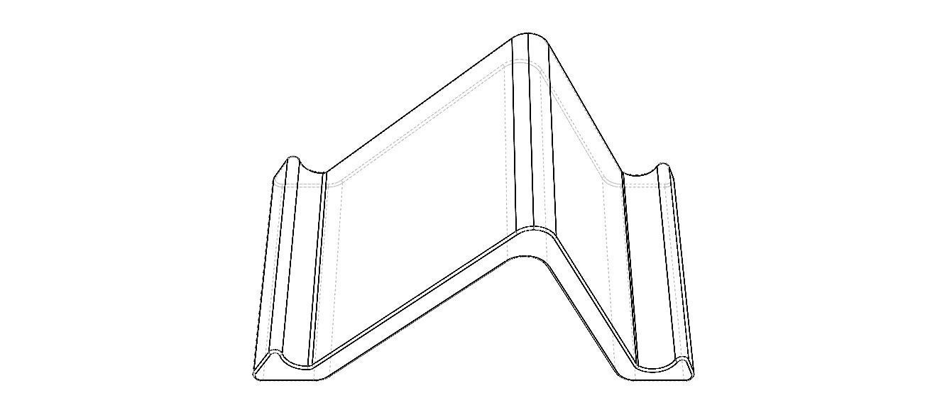 Plastic Stand Holder for Ipad 3D print model_19