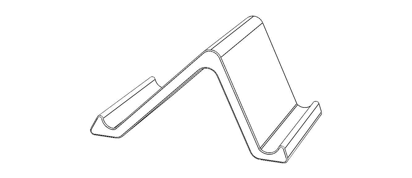 Plastic Stand Holder for Ipad 3D print model_2