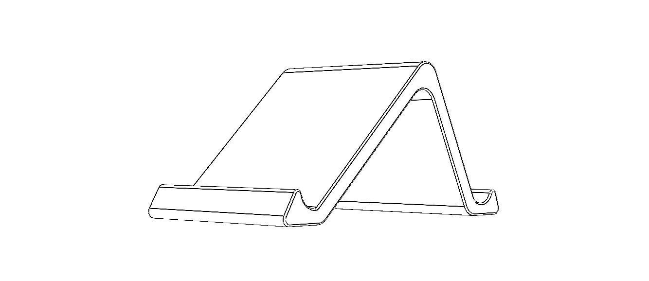 Plastic Stand Holder for Ipad 3D print model_34