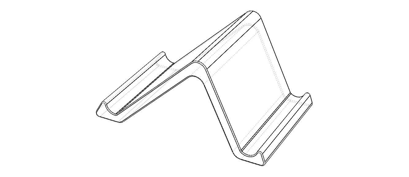 Plastic Stand Holder for Ipad 3D print model_11