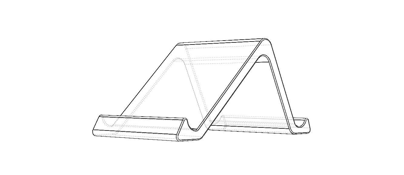 Plastic Stand Holder for Ipad 3D print model_35
