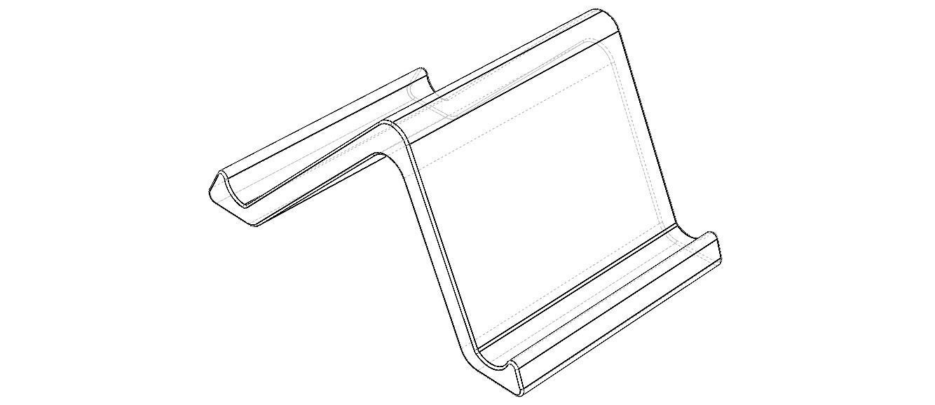 Plastic Stand Holder for Ipad 3D print model_7