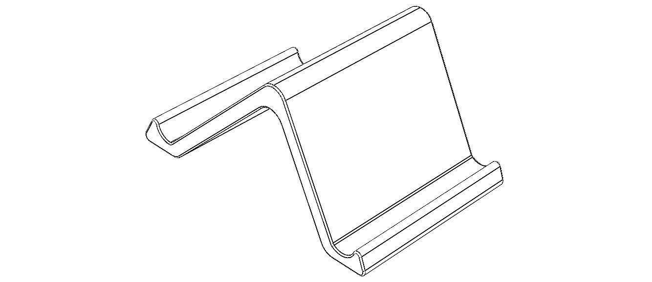 Plastic Stand Holder for Ipad 3D print model_6
