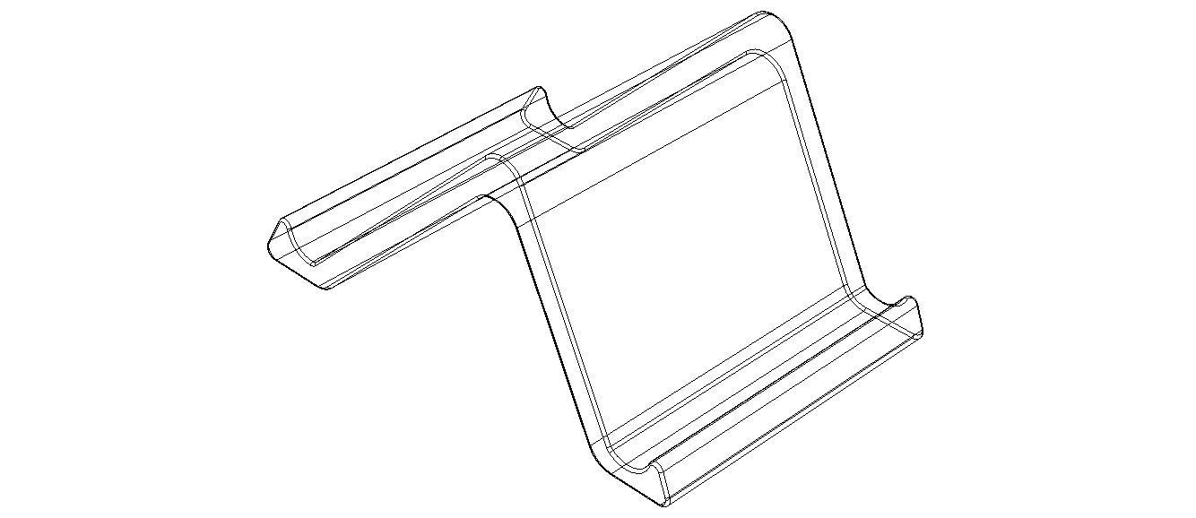 Plastic Stand Holder for Ipad 3D print model_8