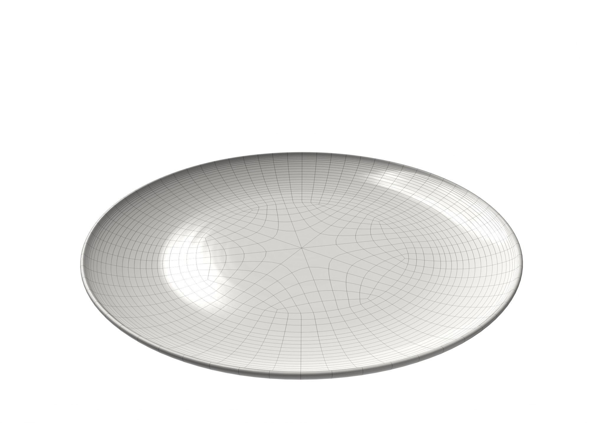 Plate Low-poly 3D model_1