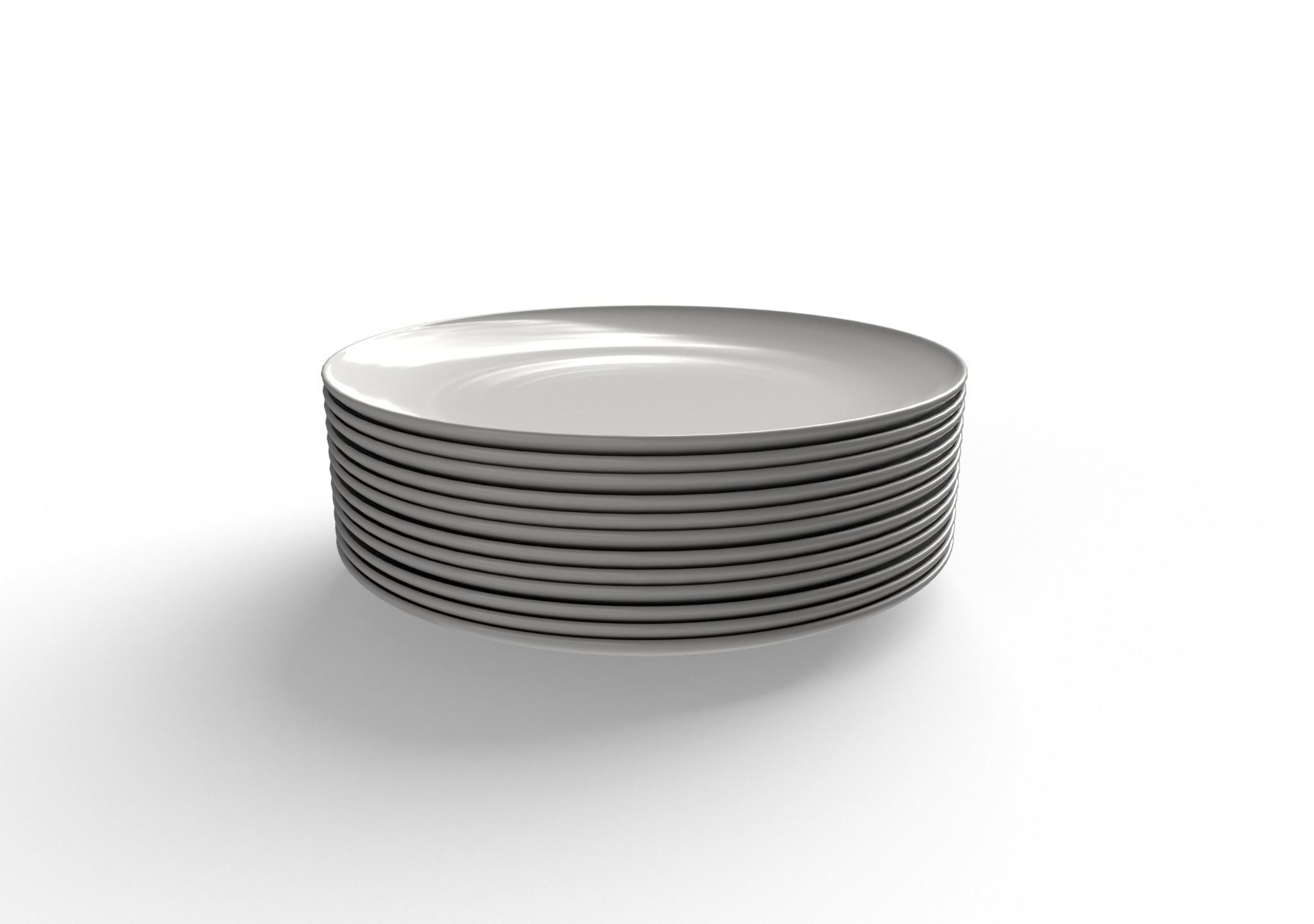 Plate Low-poly 3D model_4