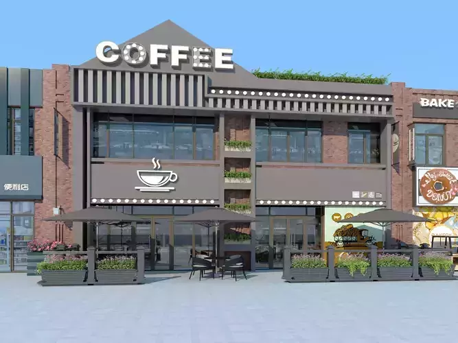 American style industrial style coffee shop