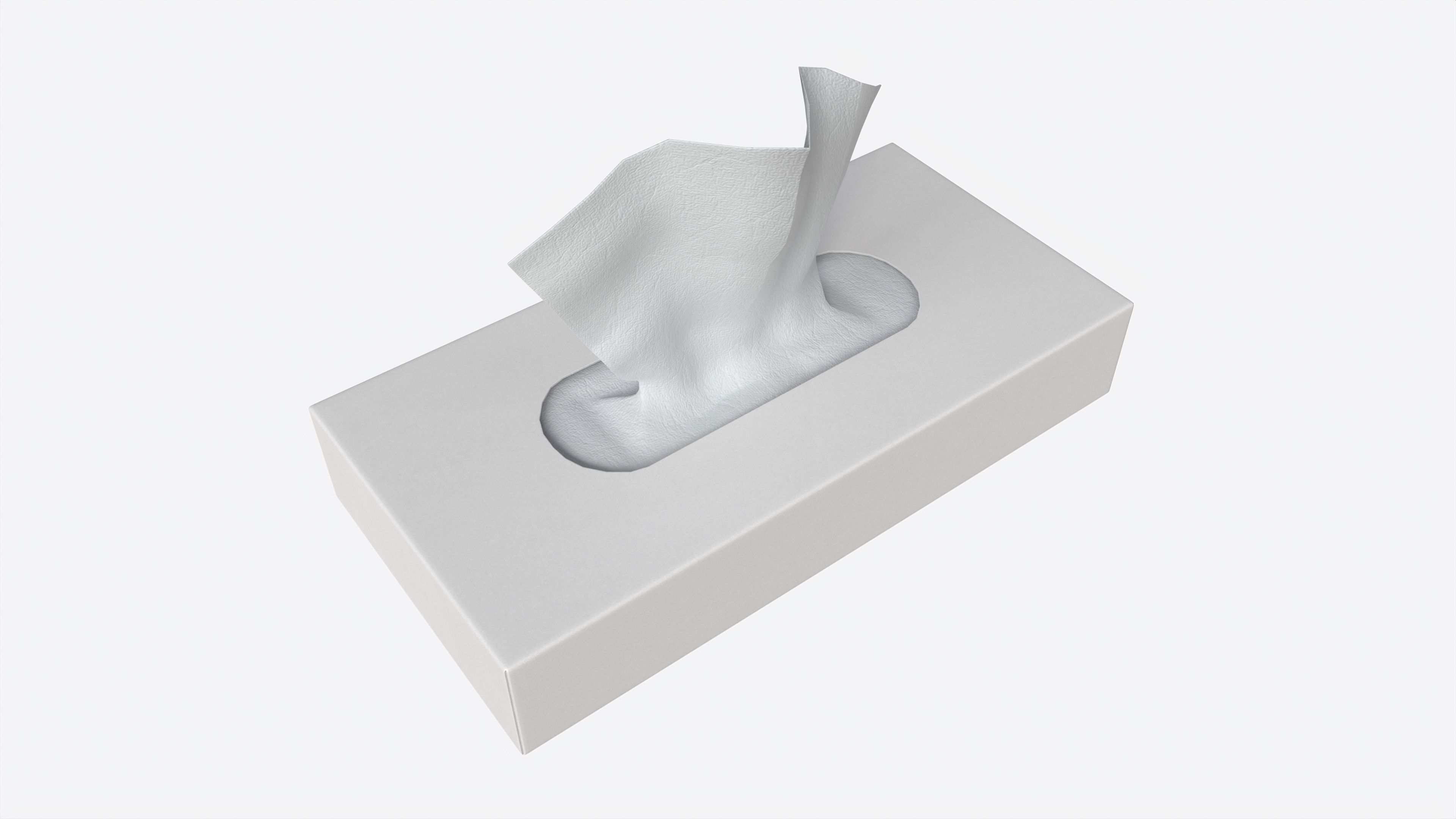 Tissue Box Rectangular Mockup 3D model_2