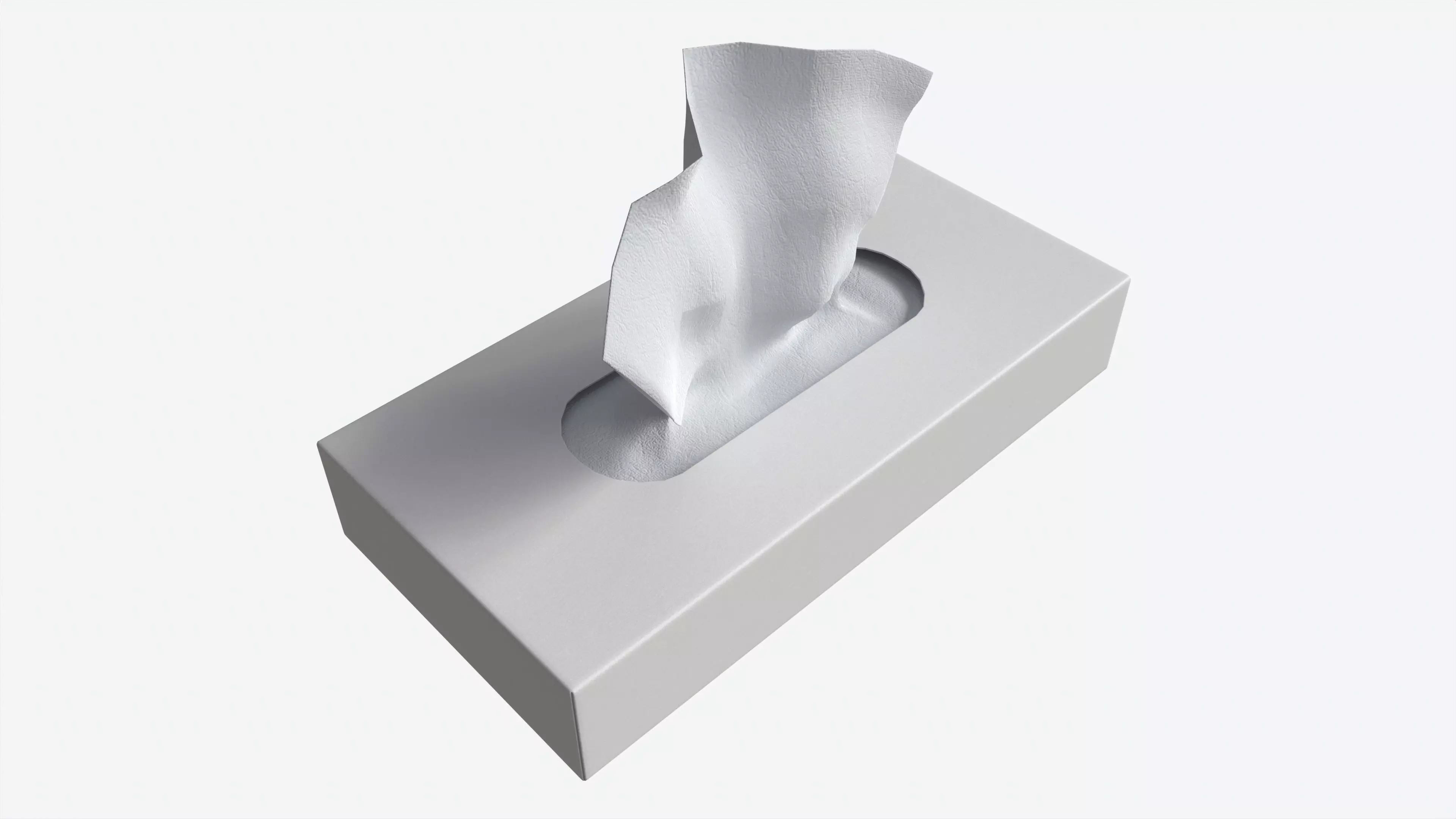 Tissue Box Rectangular Mockup 3D model_0