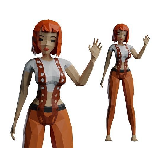 Low poly model of LiLu Low-poly 3D model