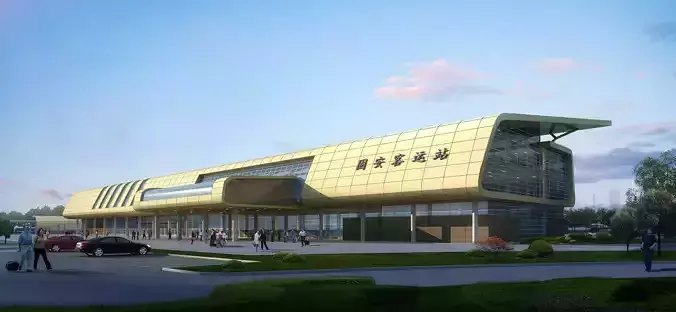 3Dmax fashion city commercial square building 404