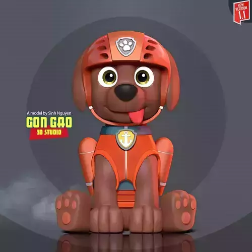 Zuma - Paw Patrol Fanart 3D print model