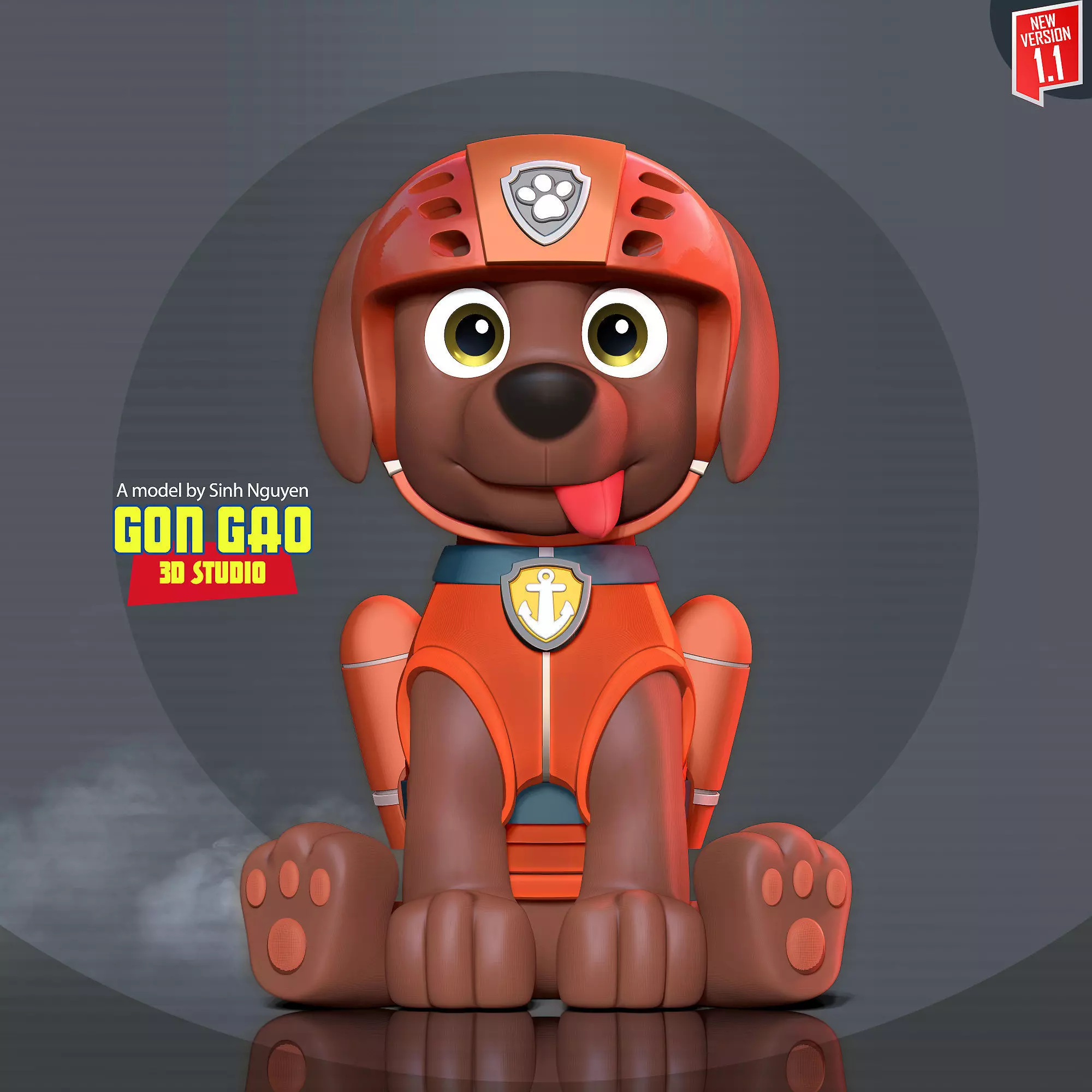 Zuma - Paw Patrol Fanart 3D print model_0