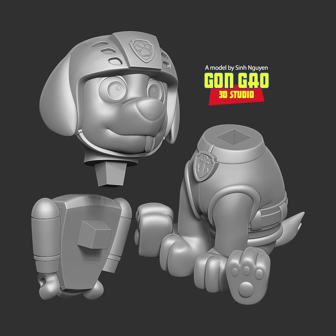 Zuma - Paw Patrol Fanart 3D print model_2