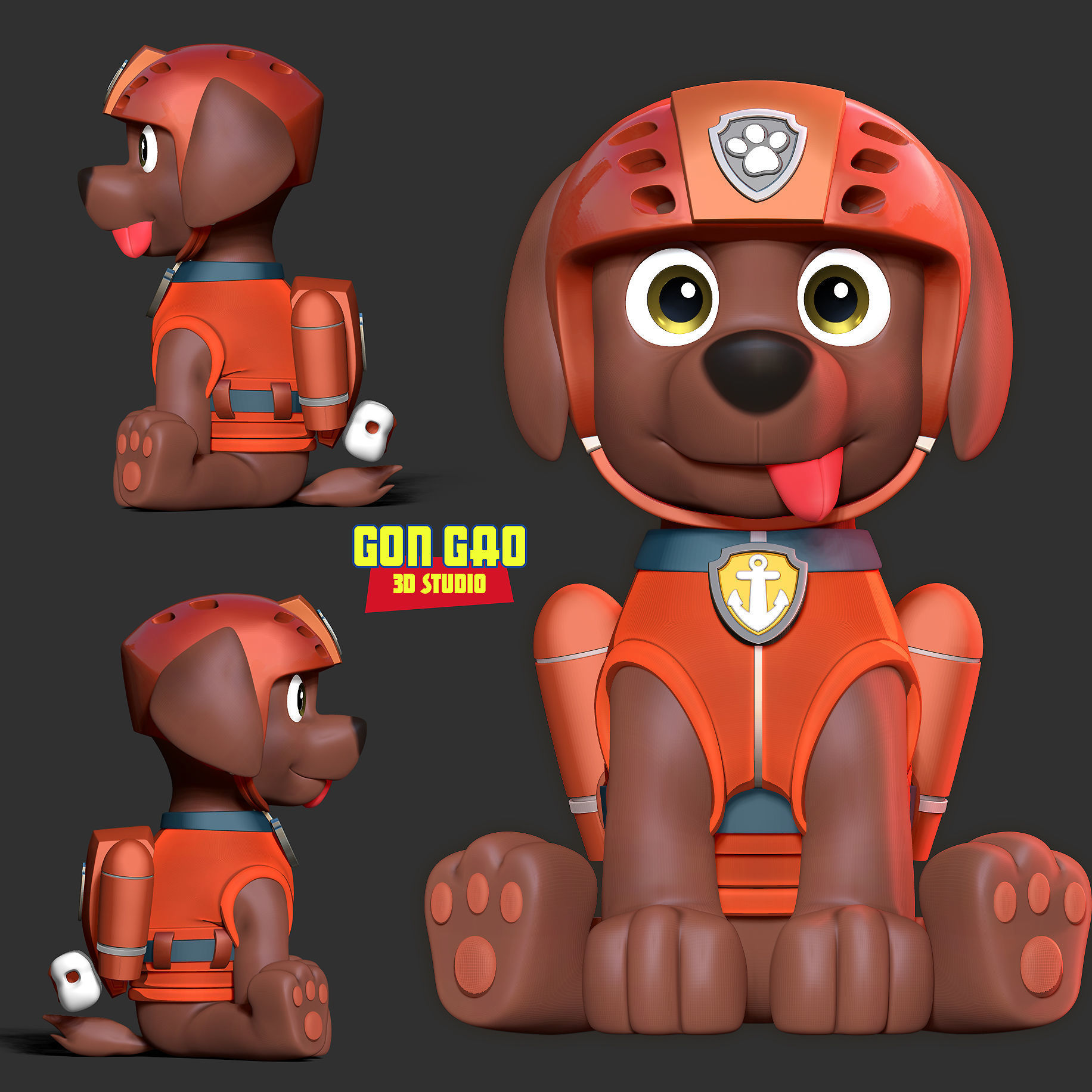 Zuma - Paw Patrol Fanart 3D print model_1