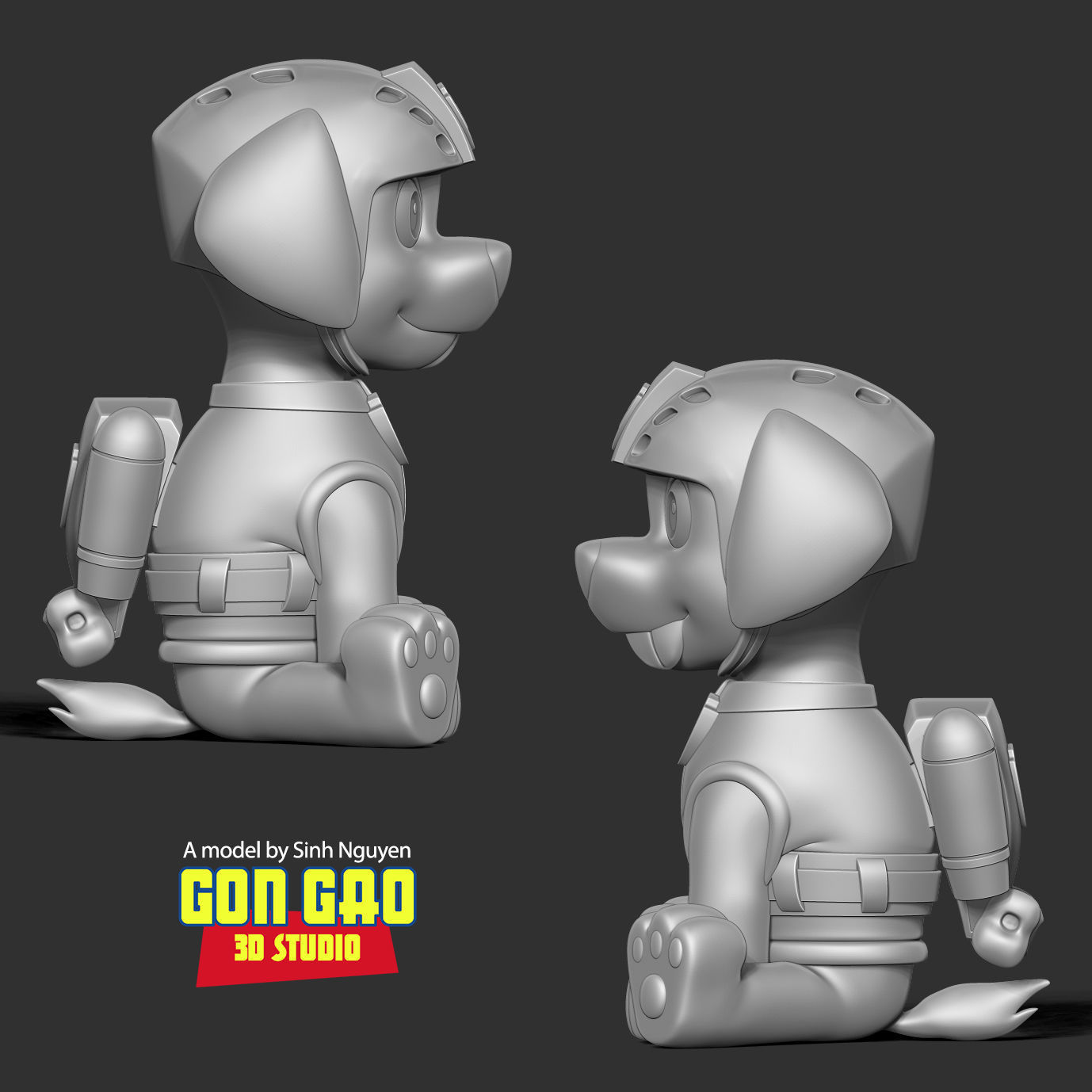 Zuma - Paw Patrol Fanart 3D print model_3