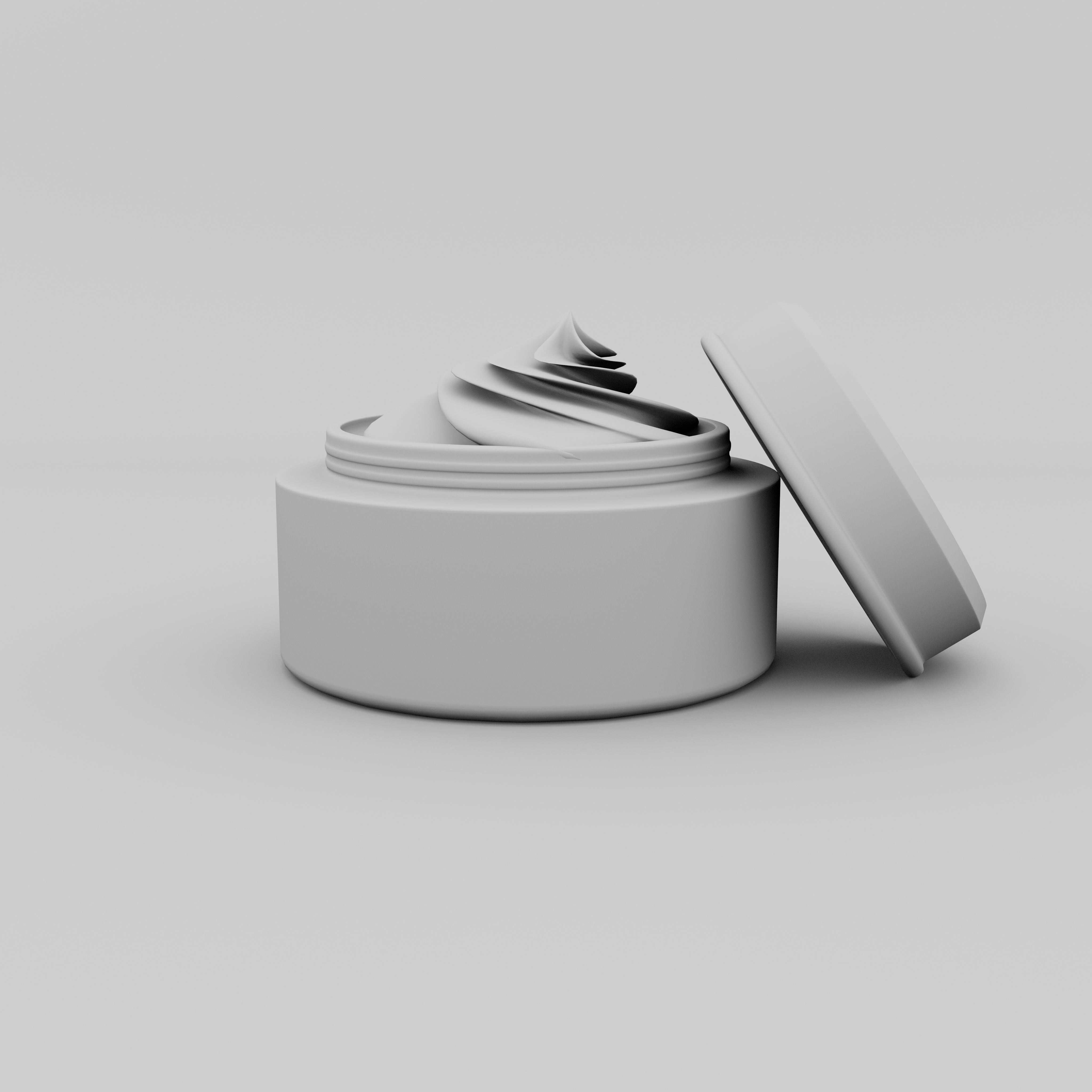 Face Cream Low-poly 3D model_1
