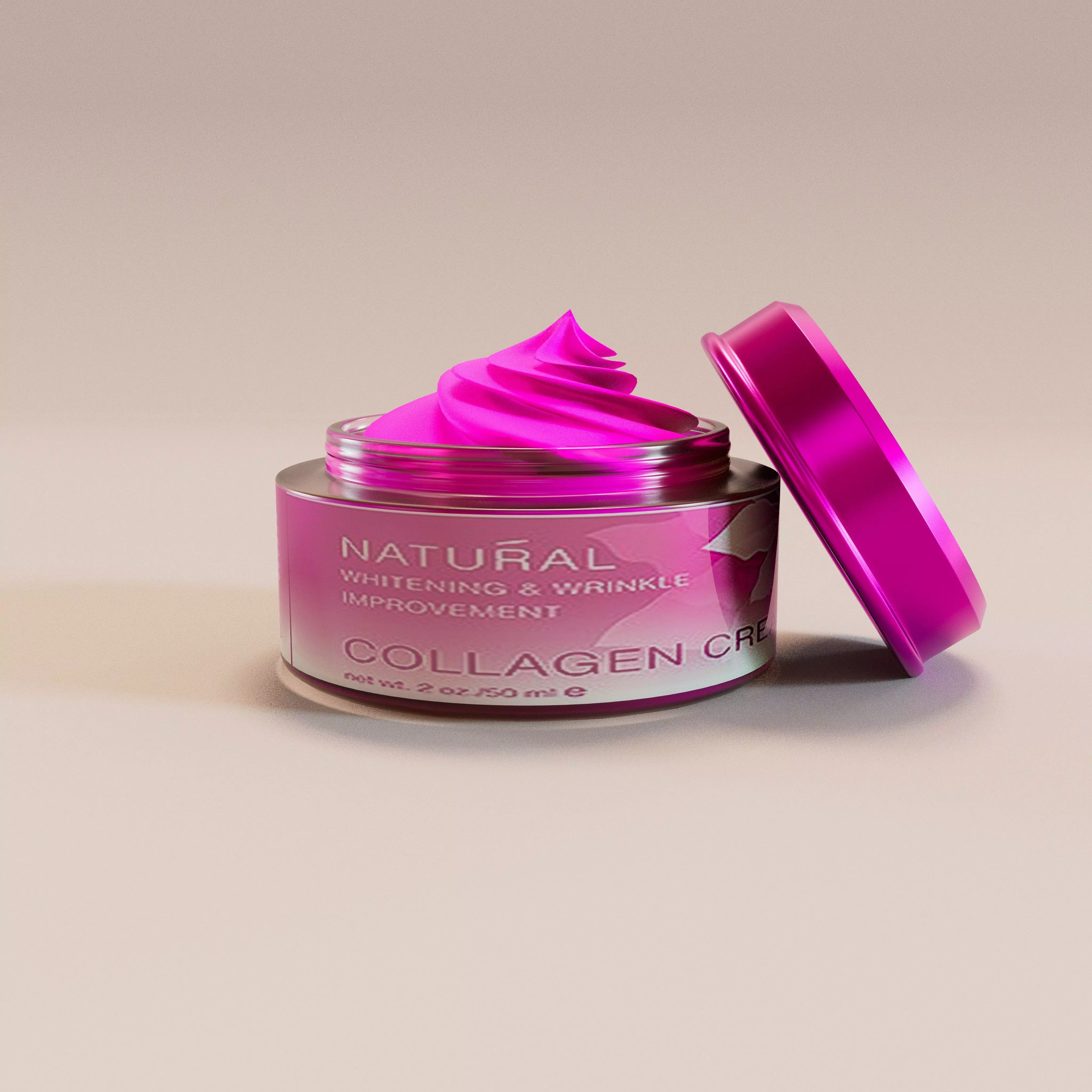 Face Cream Low-poly 3D model_0