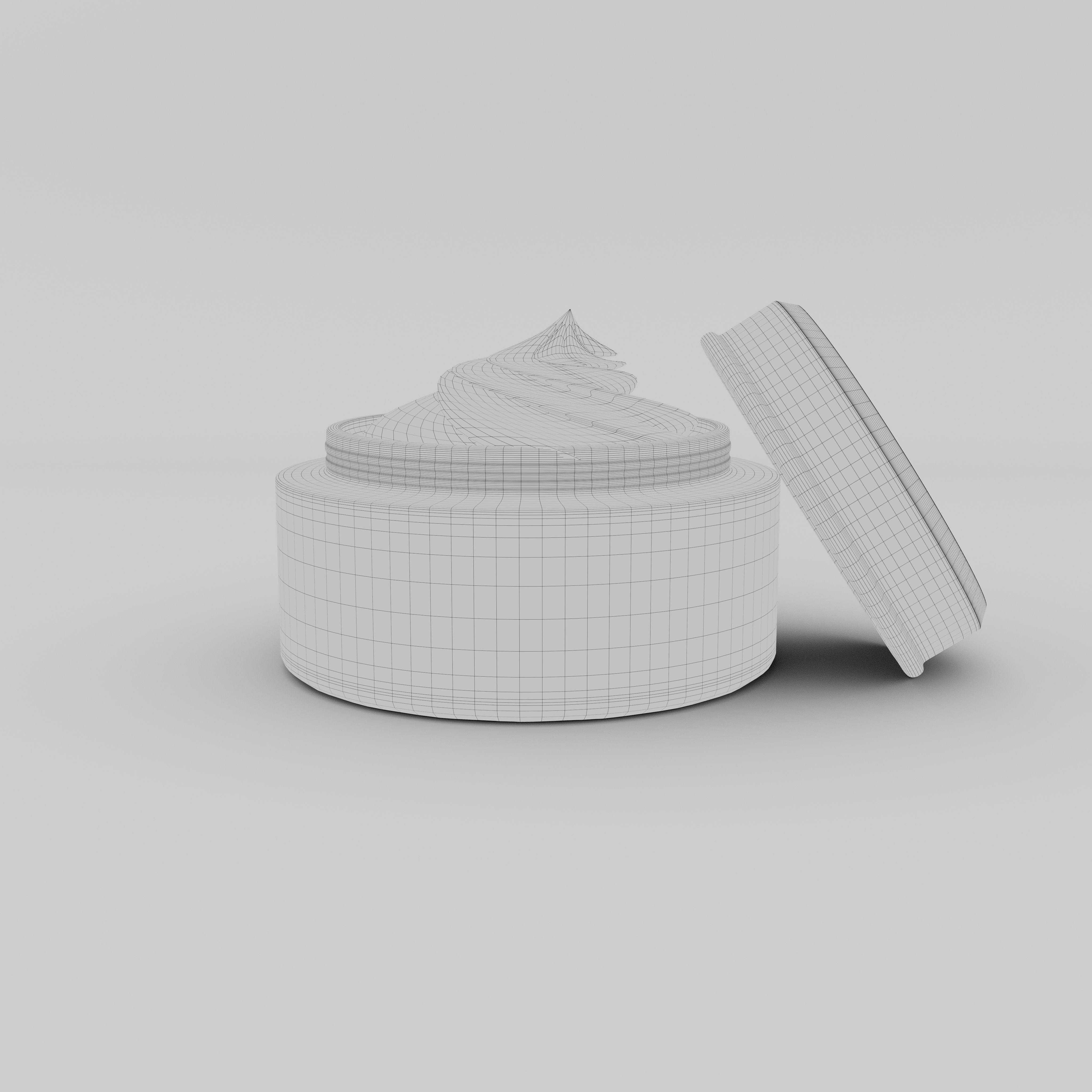 Face Cream Low-poly 3D model_2