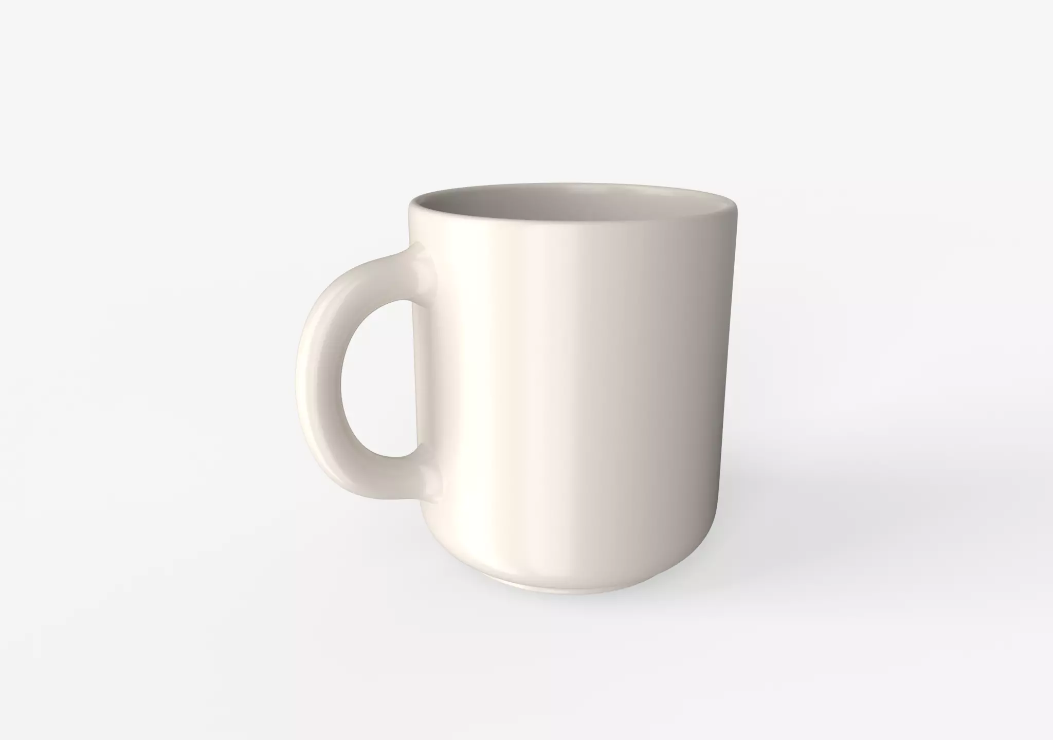 Ceramic Mug Low-poly 3D model_0