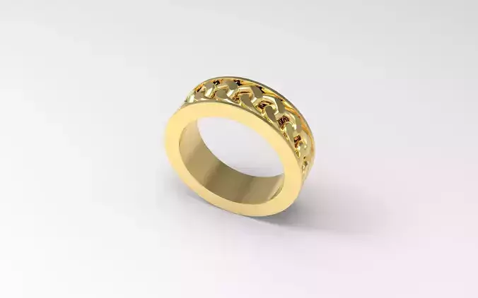 Cuban link Chain Ring 17 mm