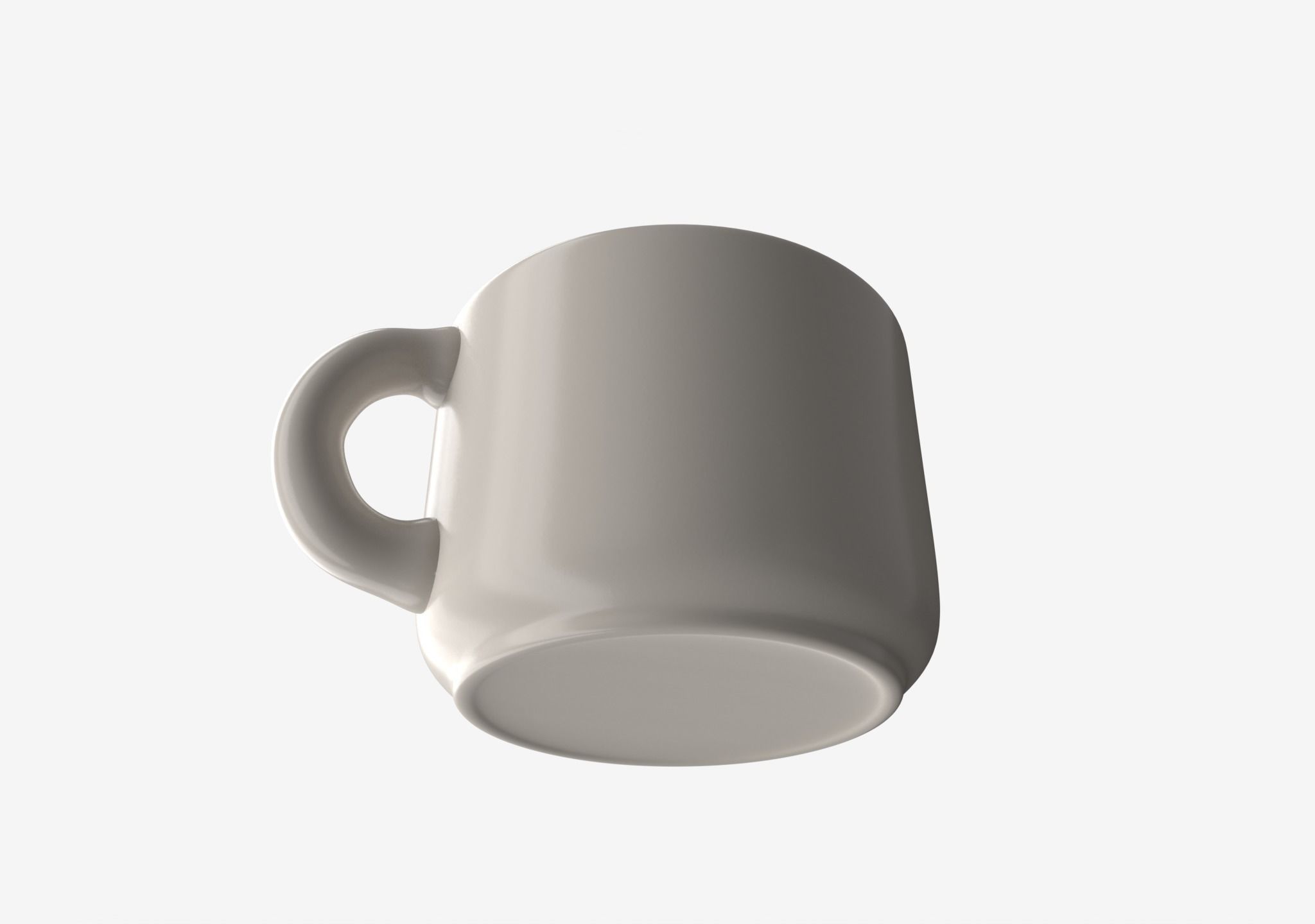 Short Mug Low-poly 3D model_3