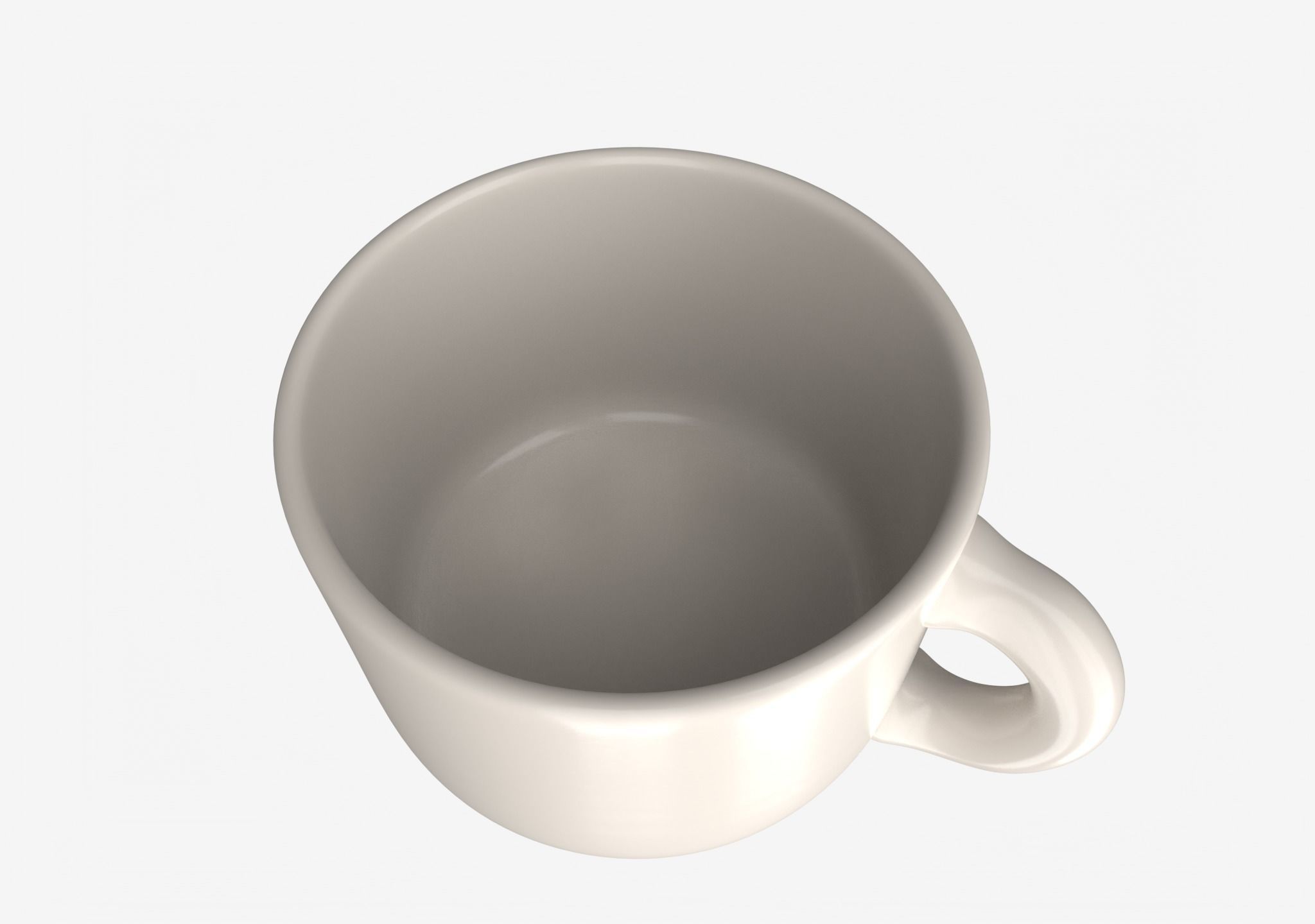 Short Mug Low-poly 3D model_4