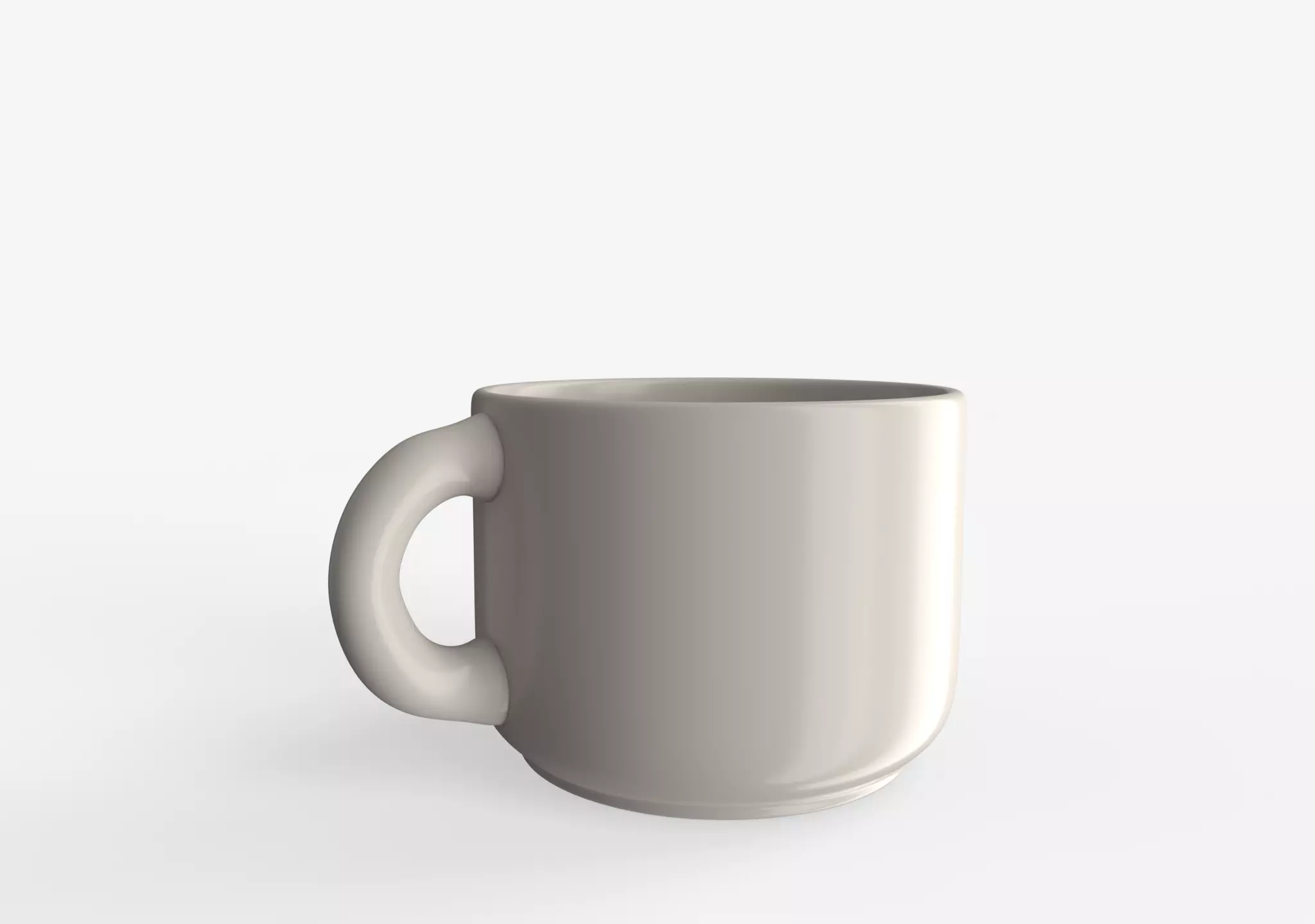 Short Mug Low-poly 3D model_0