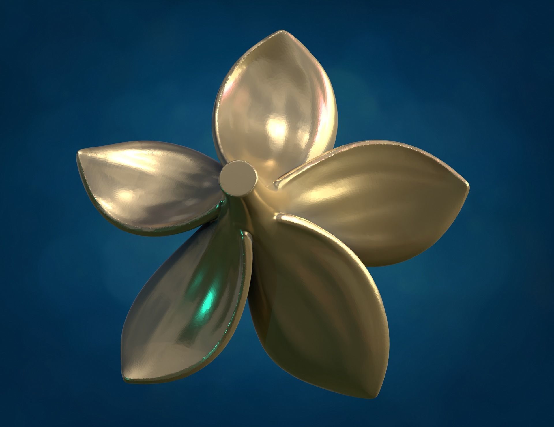 Plumeria Flower 3D print model_7