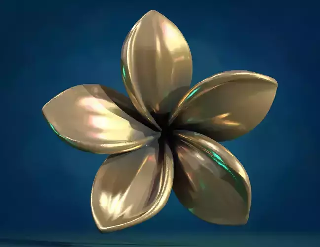 Plumeria Flower 3D print model
