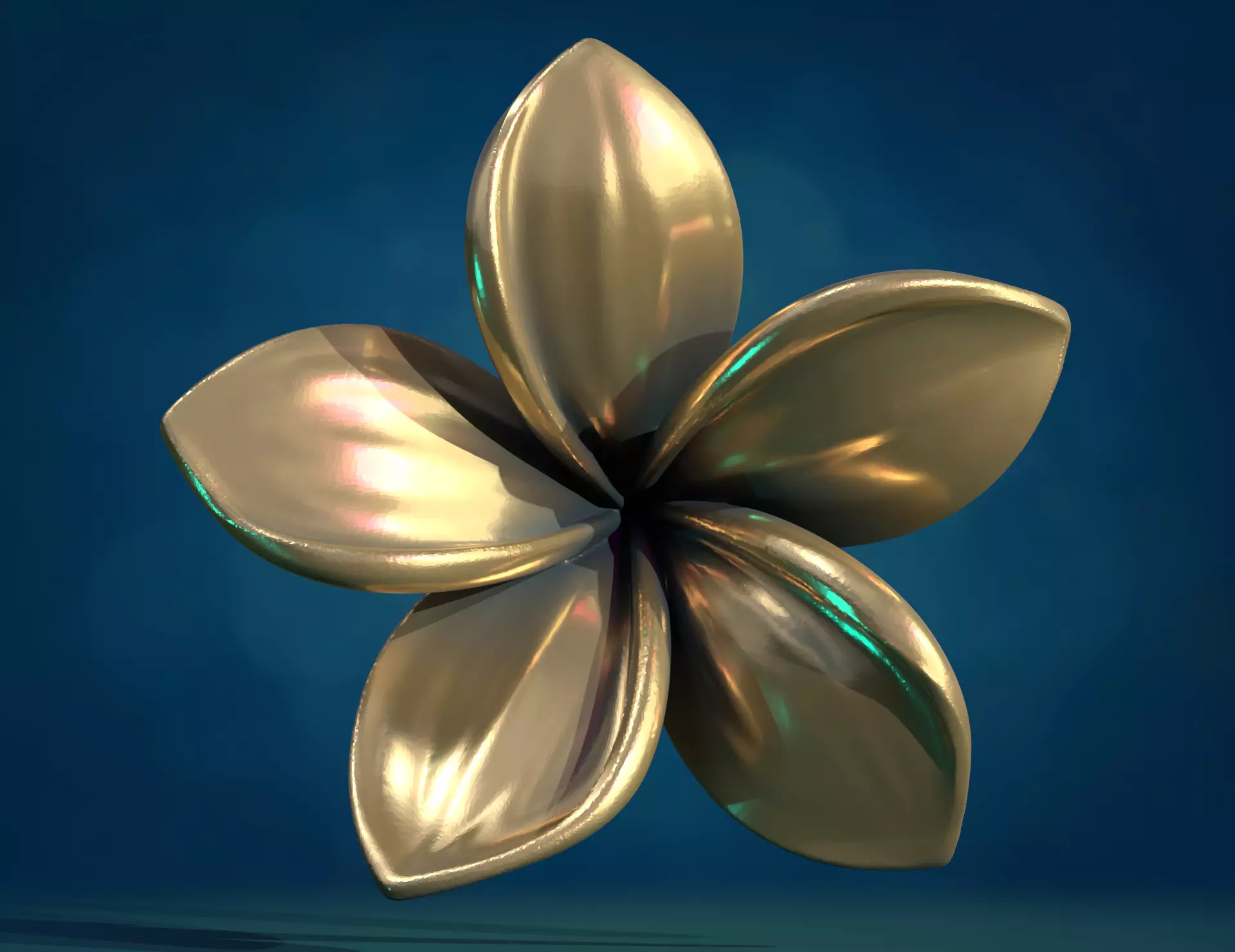 Plumeria Flower 3D print model_0