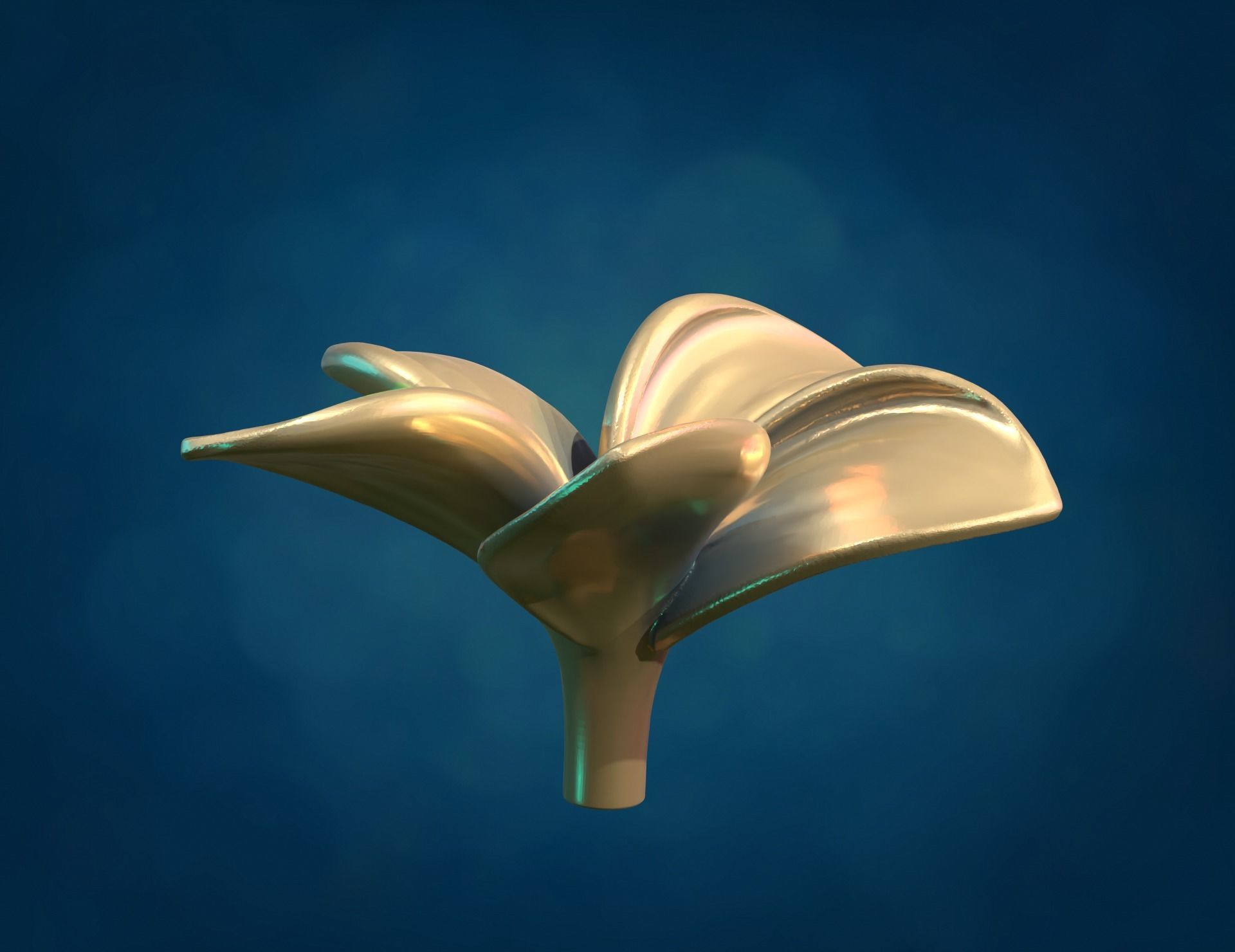 Plumeria Flower 3D print model_10