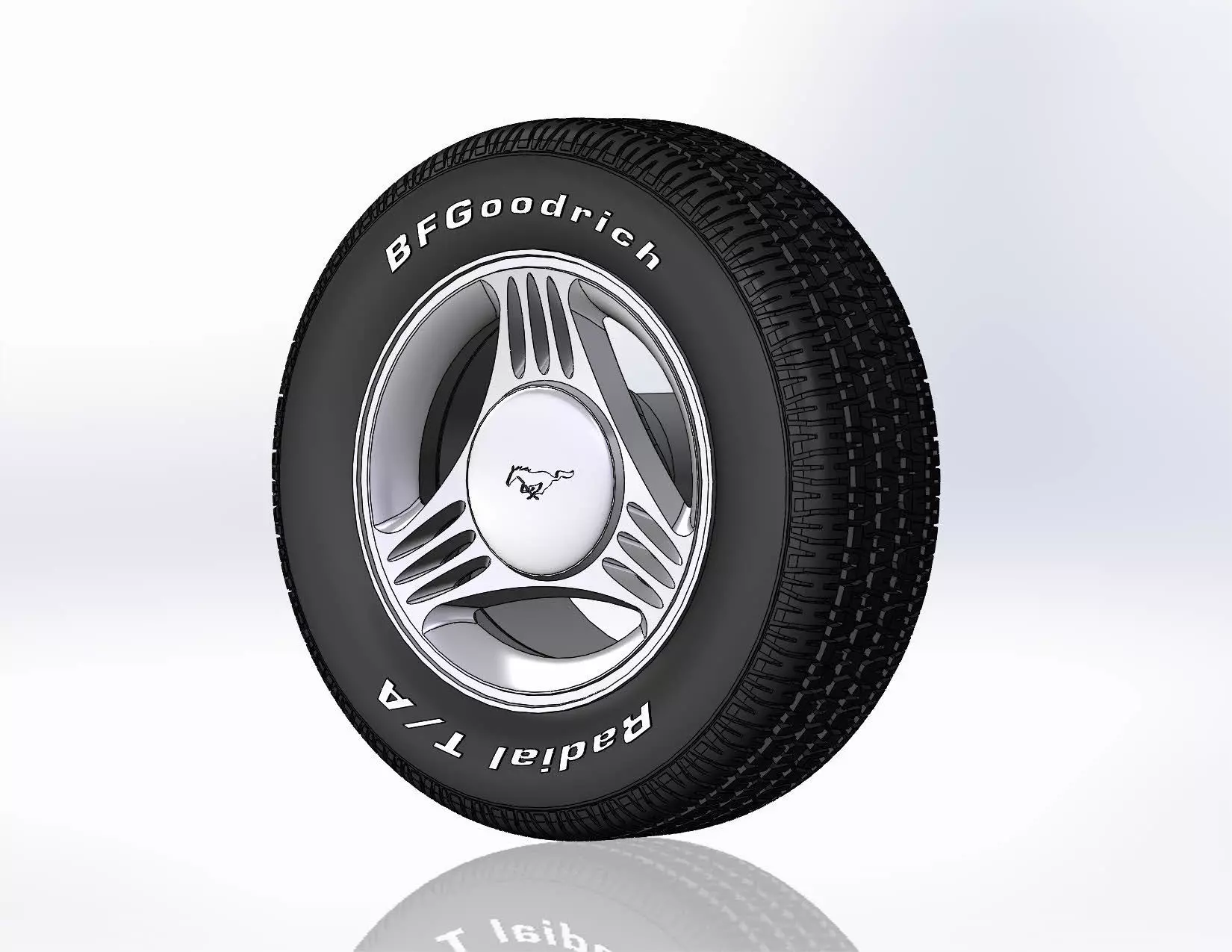 Wheels for scale model Mustang Mk4 1995 15inch 3D print model