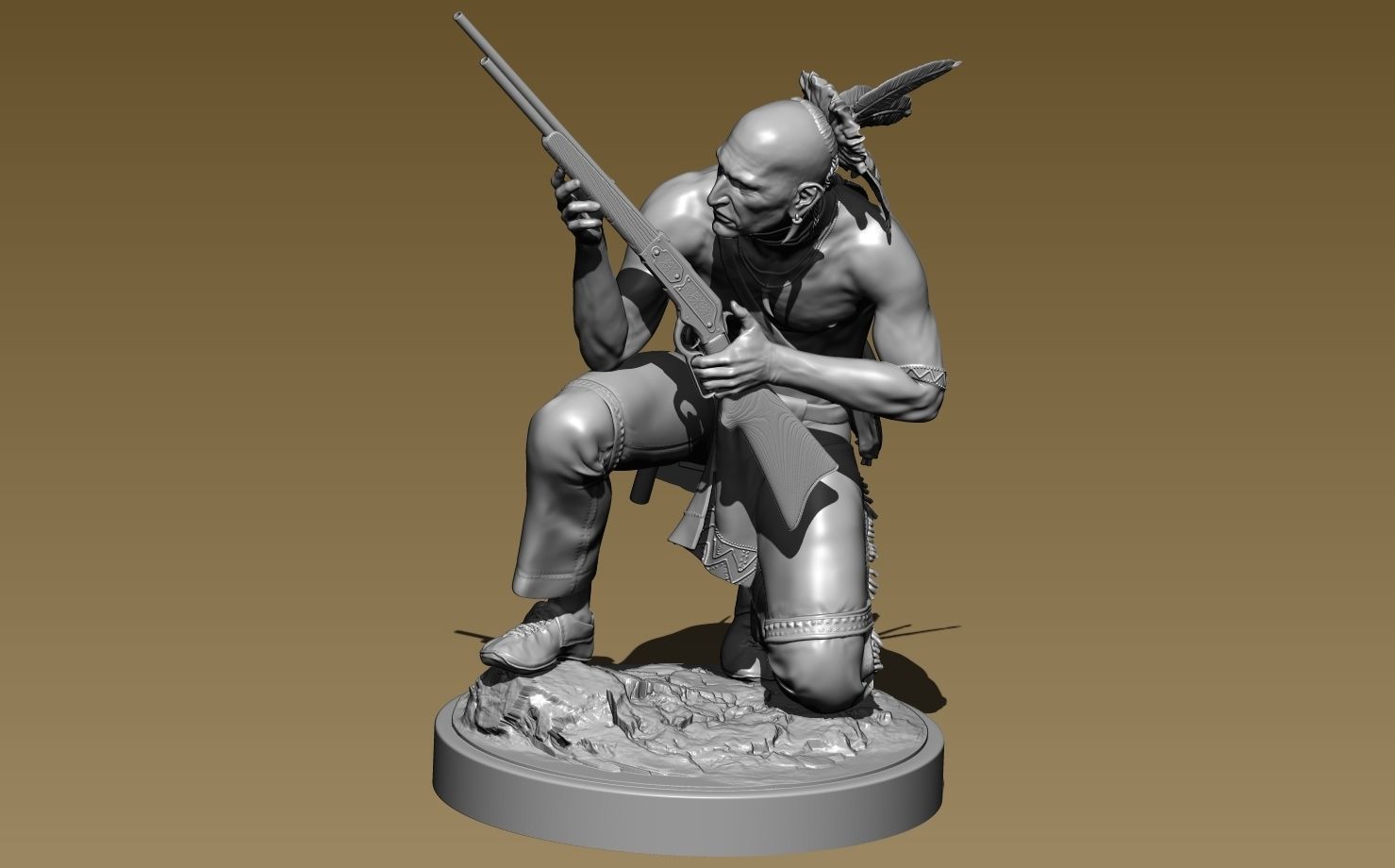 American Native Rifle 3D print model_18